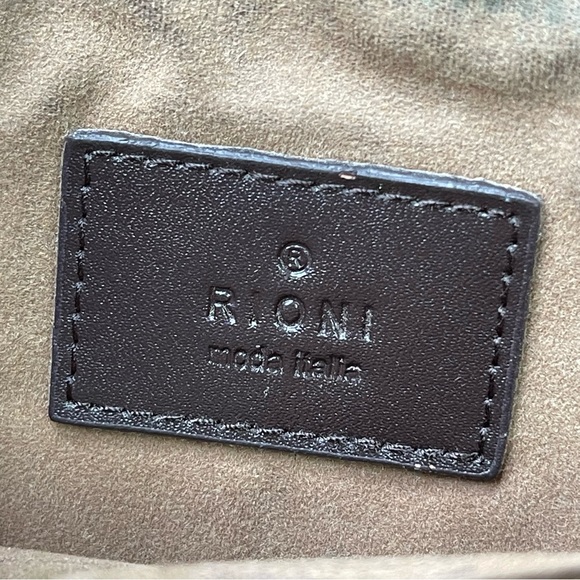 Rioni Isla Button Zip Croc Embossed Leather Wallet - Picture 13 of 17